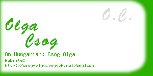 olga csog business card